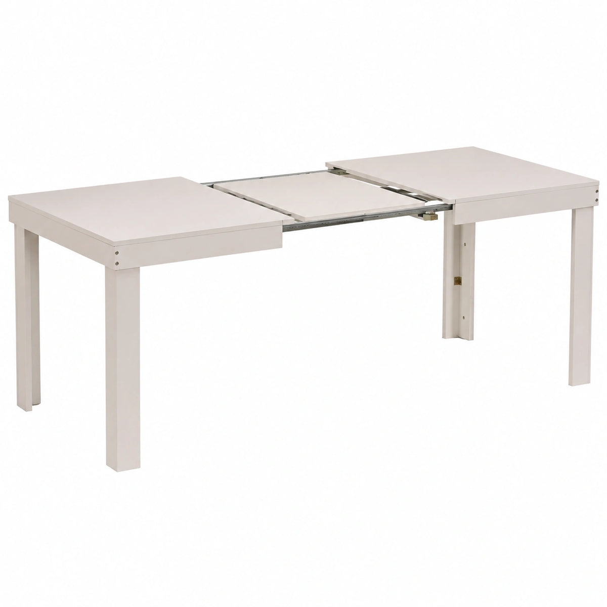 Tavolo Allungabile Moderno per Sala da Pranzo, 4-6 Posti, 120-200 cm, Bianco
