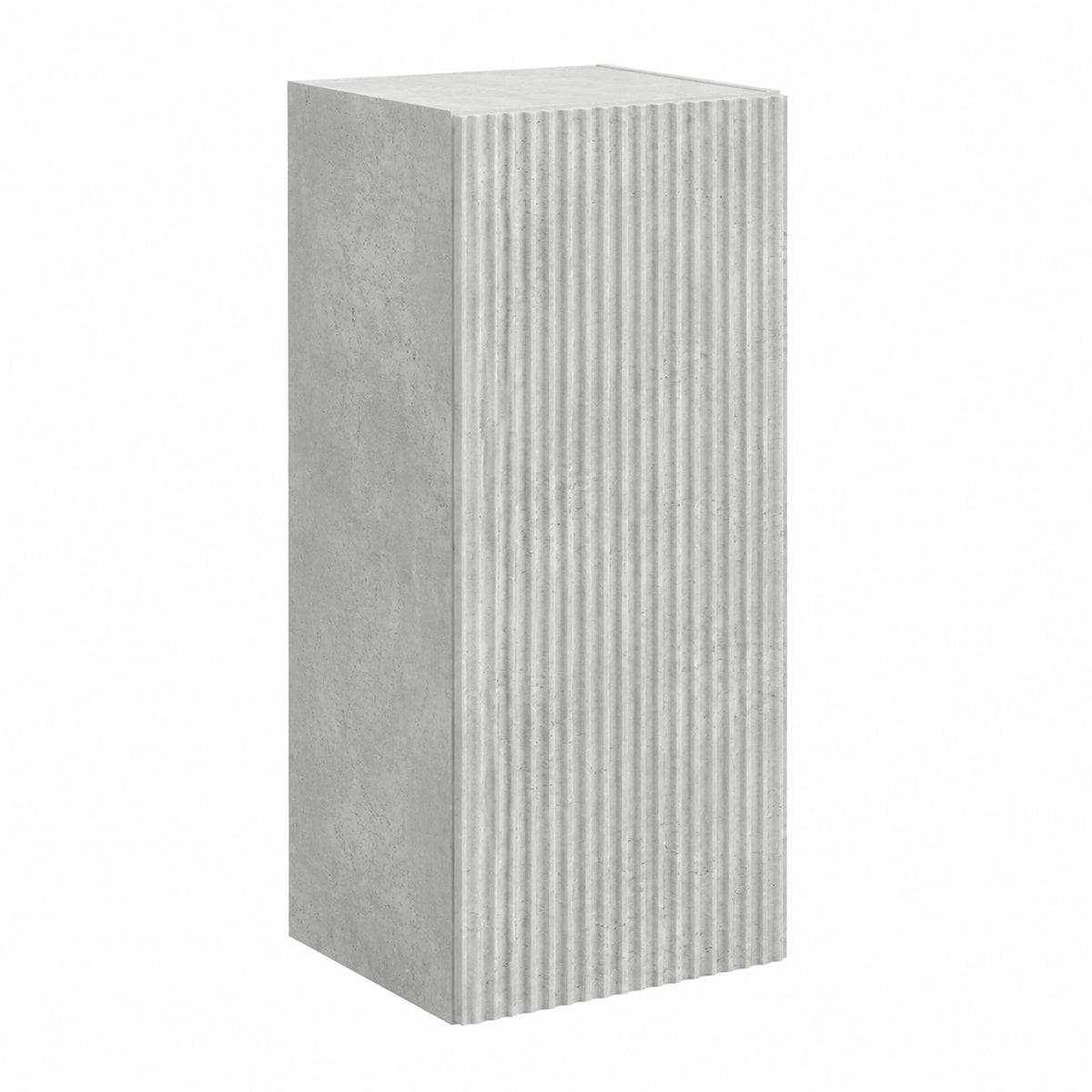 Supporto TV a parete in legno ingegnerizzato con contenitori, design minimal moderno, salvaspazio, con porte rotanti e ripiani, facile manutenzione