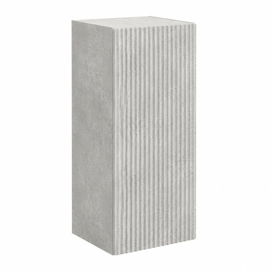 Supporto TV a parete in legno ingegnerizzato con contenitori, design minimal moderno, salvaspazio, con porte rotanti e ripiani, facile manutenzione