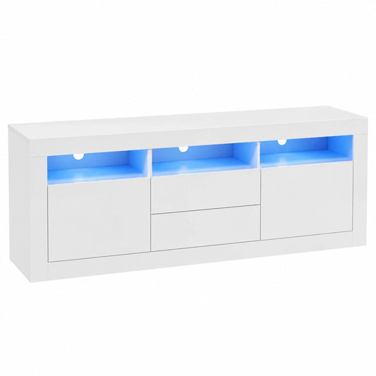 Mobiletto TV moderno con LED e spazio di archiviazione