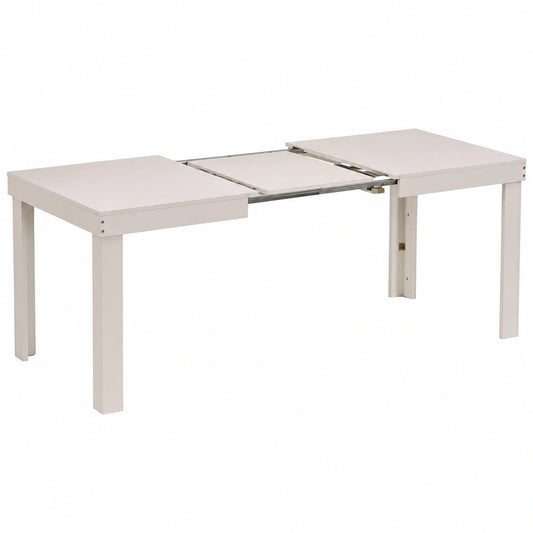 Tavolo Allungabile Moderno per Sala da Pranzo, 4-6 Posti, 120-200 cm, Bianco